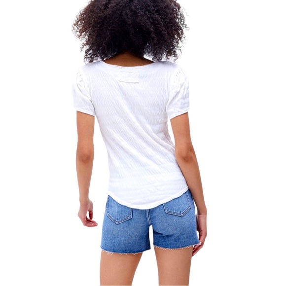 Free People We the Free Sugar Cube Short Sleeve Tee XS Optic White New with Tags - Picture 4 of 8